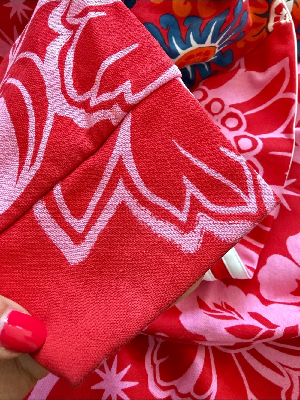 Adidas x Farm Rio Red Floral Sunburst Pullover Hoodie - Picture 7 of 9
